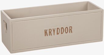 Bild av stilren trälåda för kryddförvaring i köket