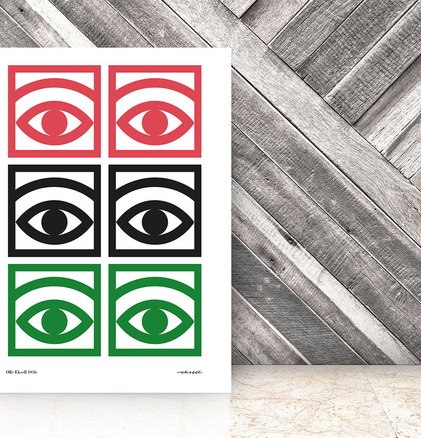 Ögon Cacao Färg av Olle Eksell med minimalistisk design