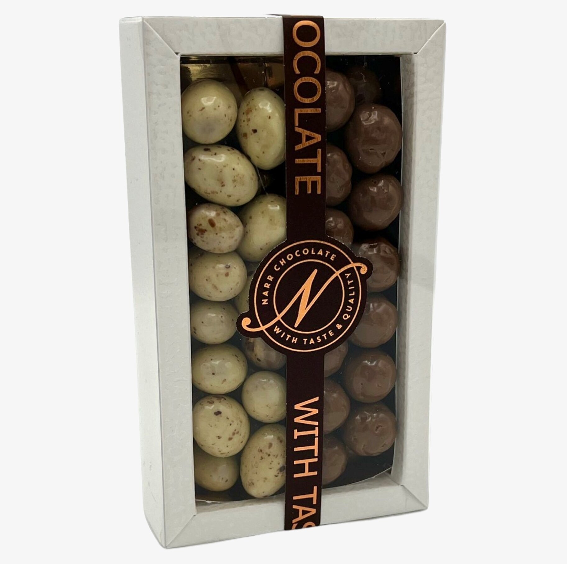 Duo Havssalts Hasselnöt/Kolamandel från Narr Chocolate