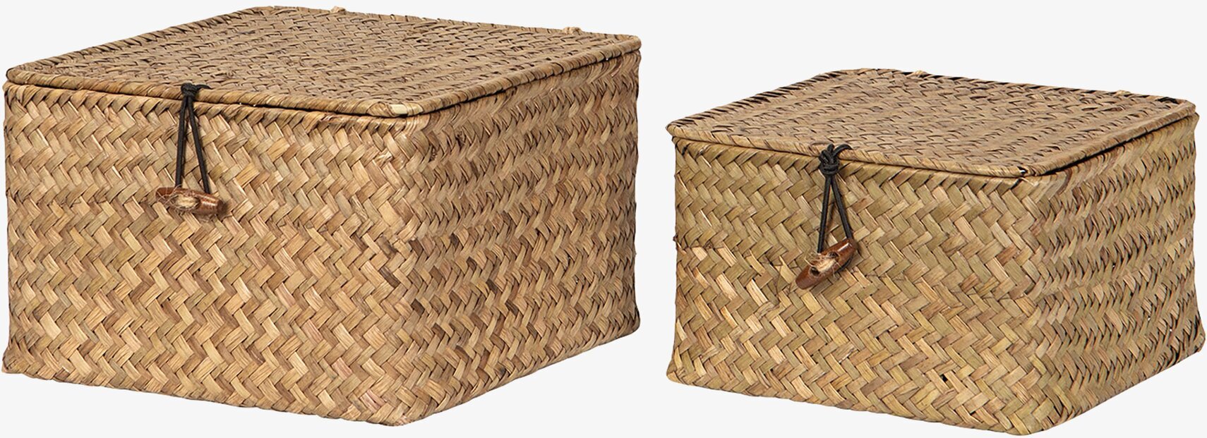 Korg med Lock Set/2 från A Lot Decoration, handvävda korgar