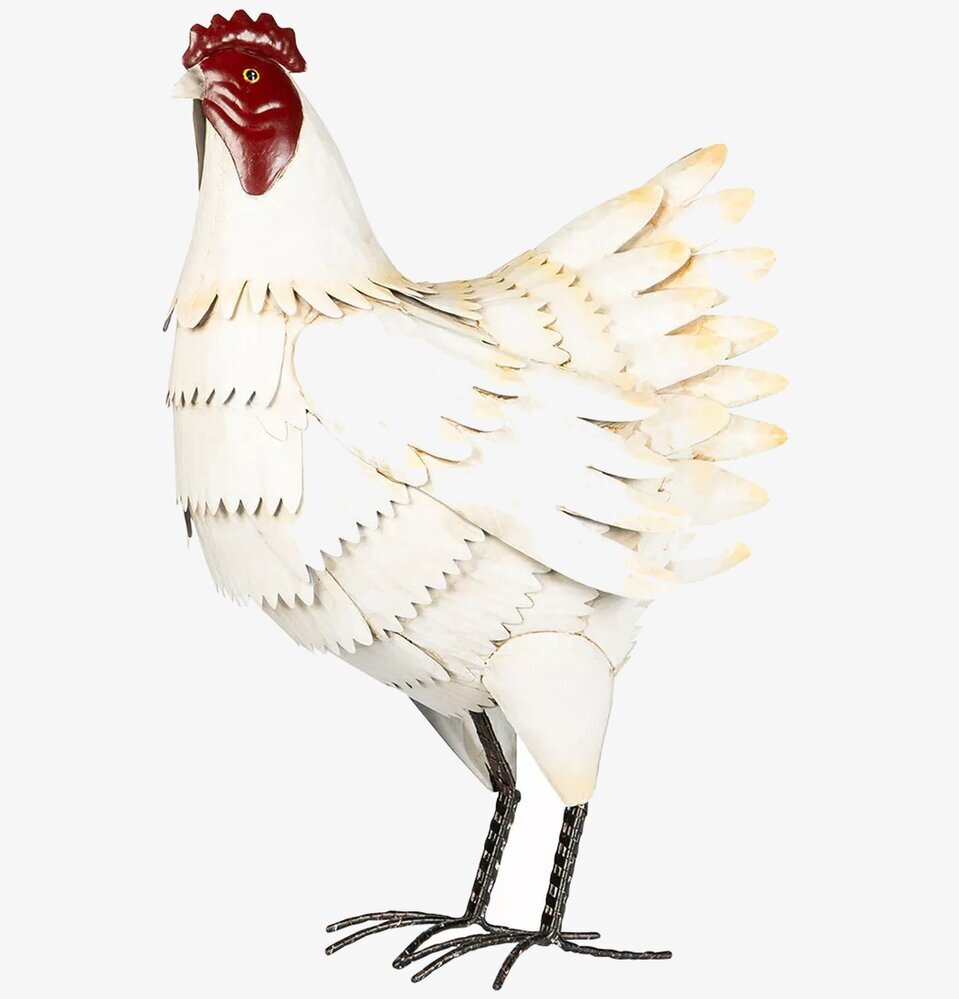 Höna Metall Creme från A Lot Decoration på vit bakgrund