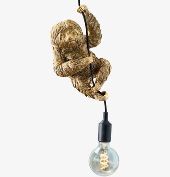 Bild av gyllene taklampa med kreativ sengångardesign