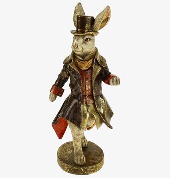 Bild av elegant skulptur av kanin i viktoriansk stil