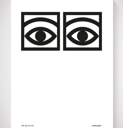 Bild av stiliserade ögon med minimalistisk design