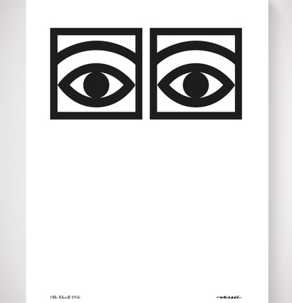 Bild av stiliserade ögon med minimalistisk design