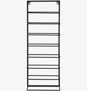 Bild av ett stilrent och elegant väggmonterat vinställ