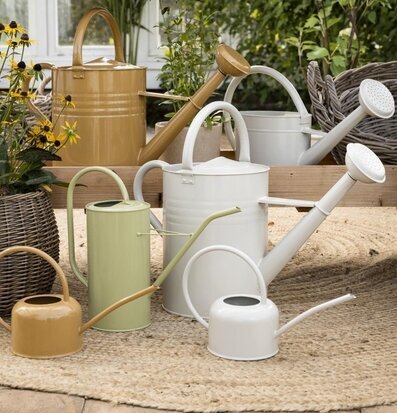 Bild av charmiga vattenkannor i harmonisk miljö