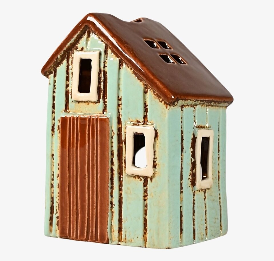 Ljuslykta Strandbod Ljusblå från Det Gamle Apotek i keramik