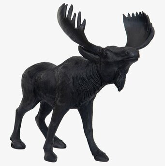 Bild av realistisk älgskulptur med detaljerad design