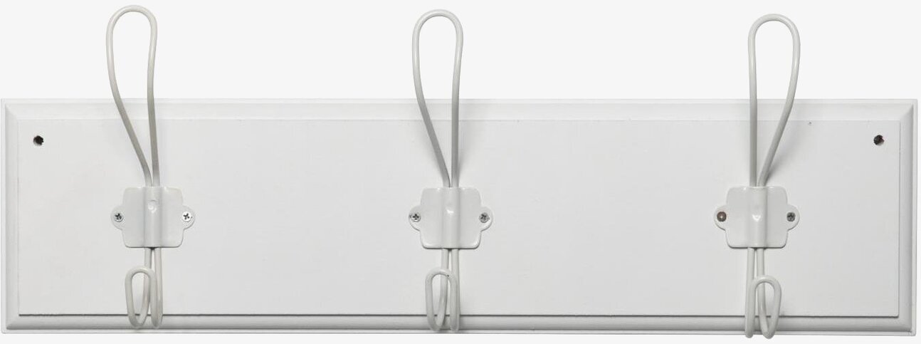 Klädhängare 3 Krokar Vit från IB Laursen på vit vägg