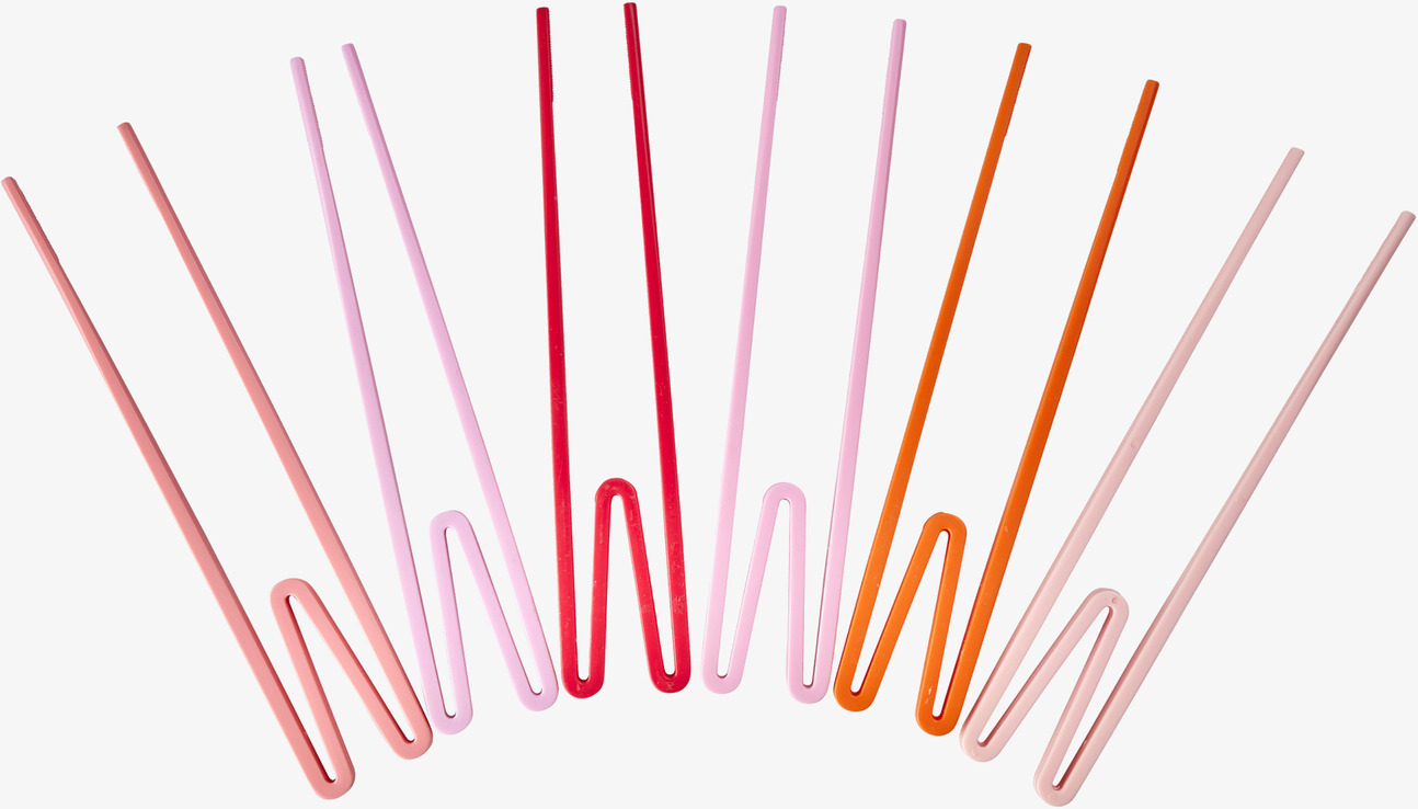 Ätpinnar Röd/Rosa från Rice i olika nyanser av rött