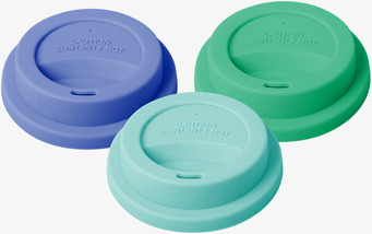 Bild av tre silikonlock i harmoniska blå färgtoner