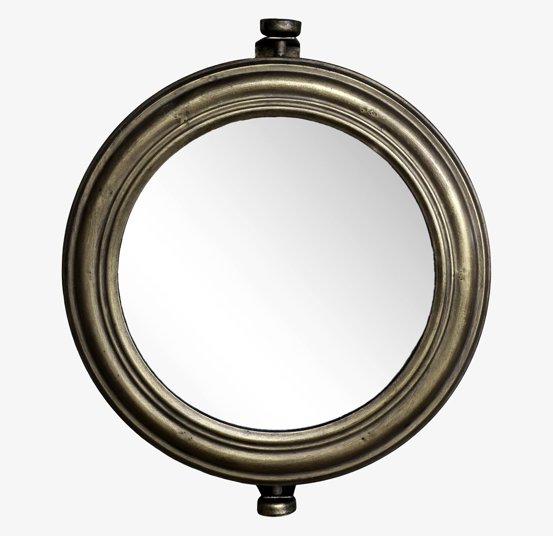 Väggspegel Antik Mässing från Chic Antique med åldrad ram