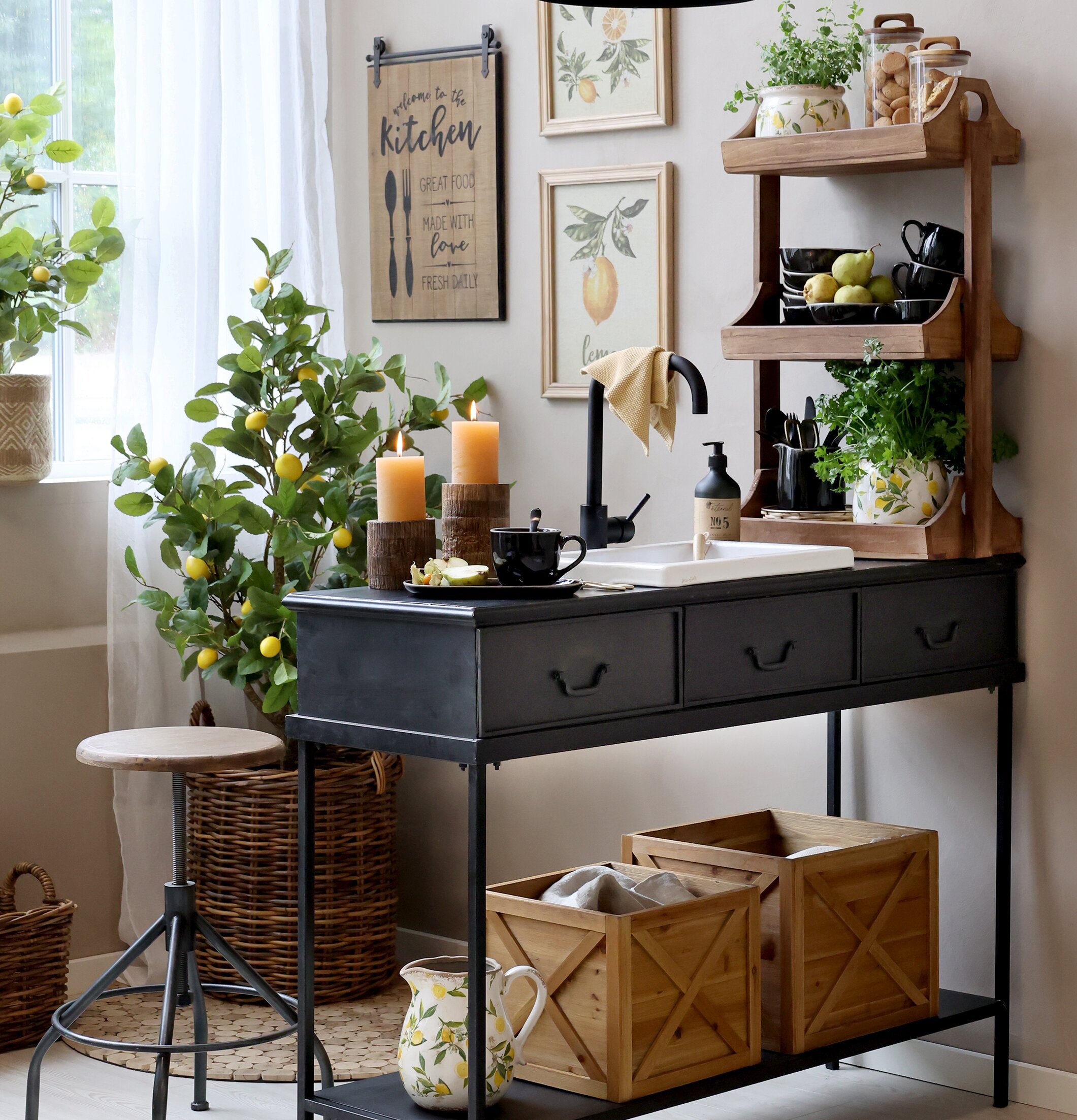 Fleur Citronträd från Chic Antique i rustik, lantlig miljö