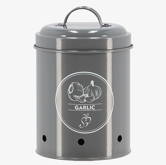 Plåtburk Vitlök Antracit från Gardenlife i antracitfärg