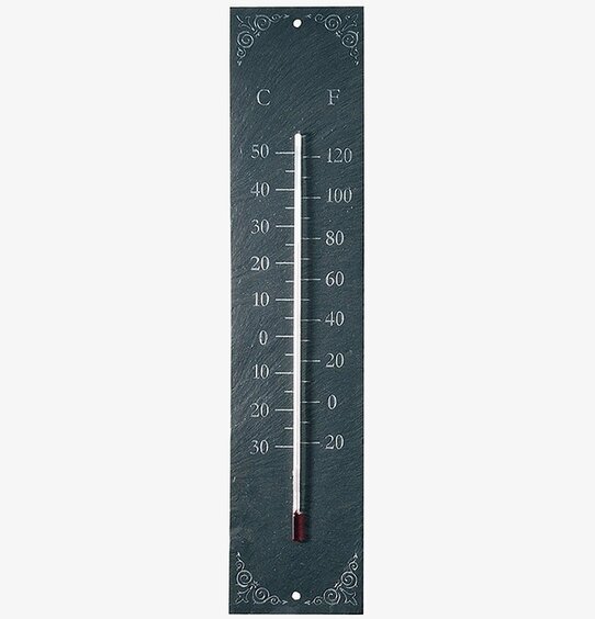 Bild av stilfull väggtermometer i skiffermaterial