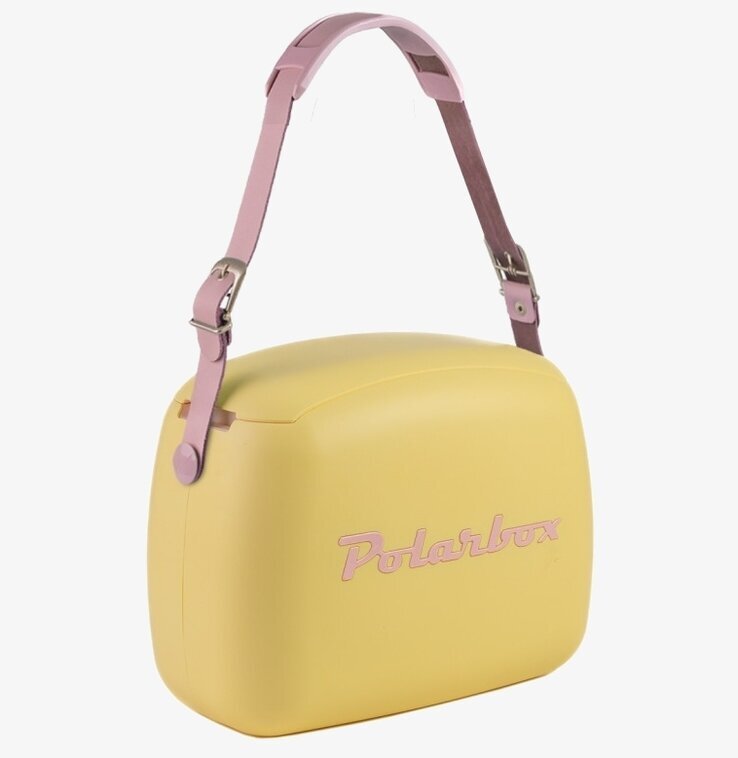 Kylväska POP 6 Liter Gul från Polarbox med rosa detaljer