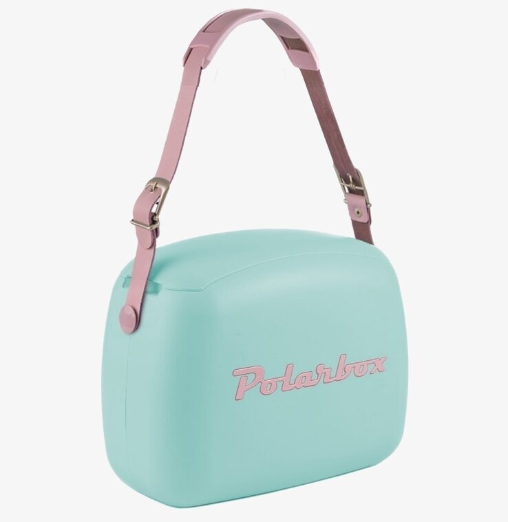 Kylväska POP 6 Liter Turkos från Polarbox med rosa remmar