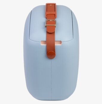 Bild av stilren kylväska i dimmigt blått och guld