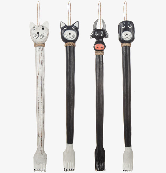 Ryggkliare från Different Design med djurmotiv och träskaft