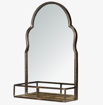 Bild av elegant spegel med antik mässingsfinish