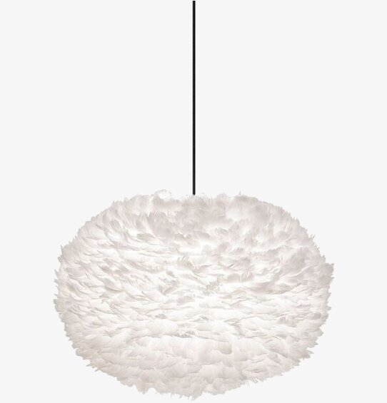 Eos Lampskärm X-Large från Eos - Vita med vita fjädrar