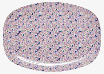 Bild av färgstark tallrik med blommönster och harmoni