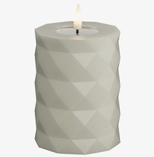 Square Candle Sand 10cm från Deluxe Homeart med mönster