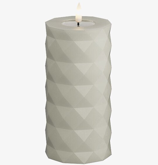 Square Candle Sand 15cm från Deluxe Homeart, sandfärgat ljus