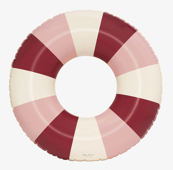 Bild av randig badring i retrostil för sommaräventyr