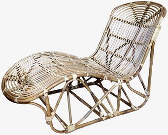 Bild av elegant rottingstol med rustik och modern stil