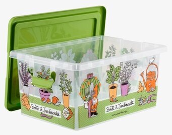 Bild av färgglad förvaringslåda för trädgårdsentusiaster