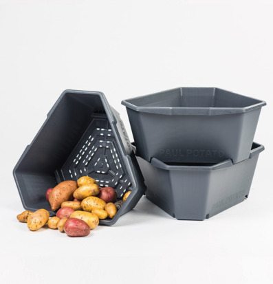 Bild av innovativt potatistorn för hemmaträdgården