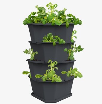 Bild av ett platsbesparande odlingstorn för stadsodling