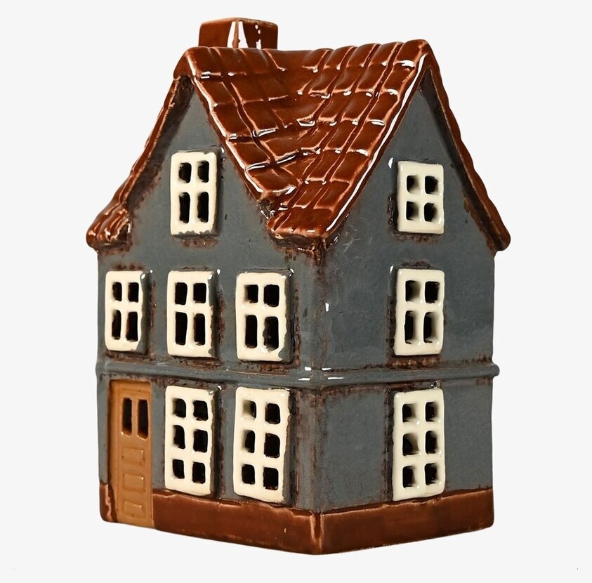 Ljuslykta Hus Mörkgrå från Det Gamle Apotek i keramik