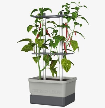 Foto av chilikruka med vattentank och stödstruktur