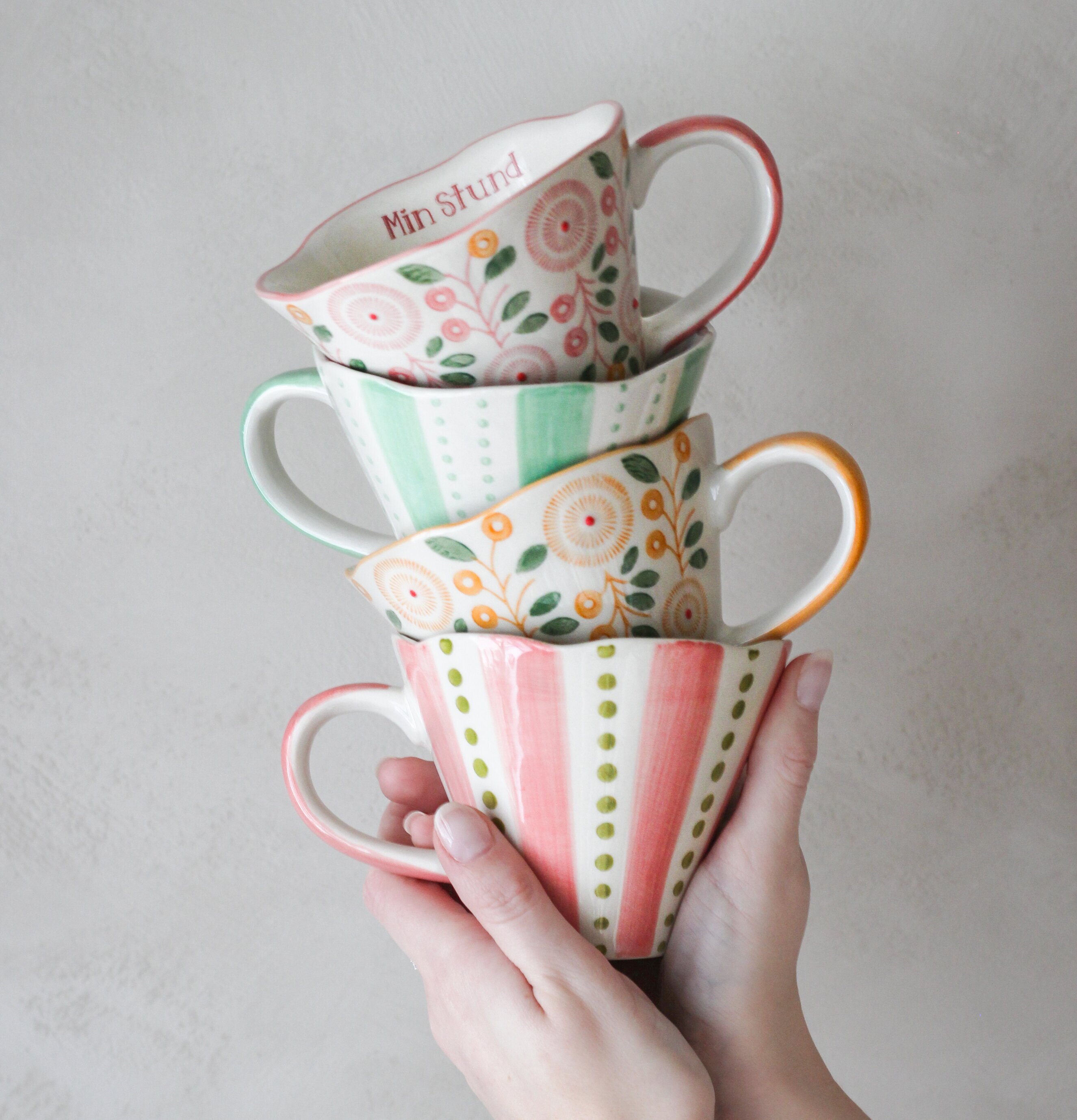 Mugg - Älskade Mamma från Majas Cottage, staplade fyra