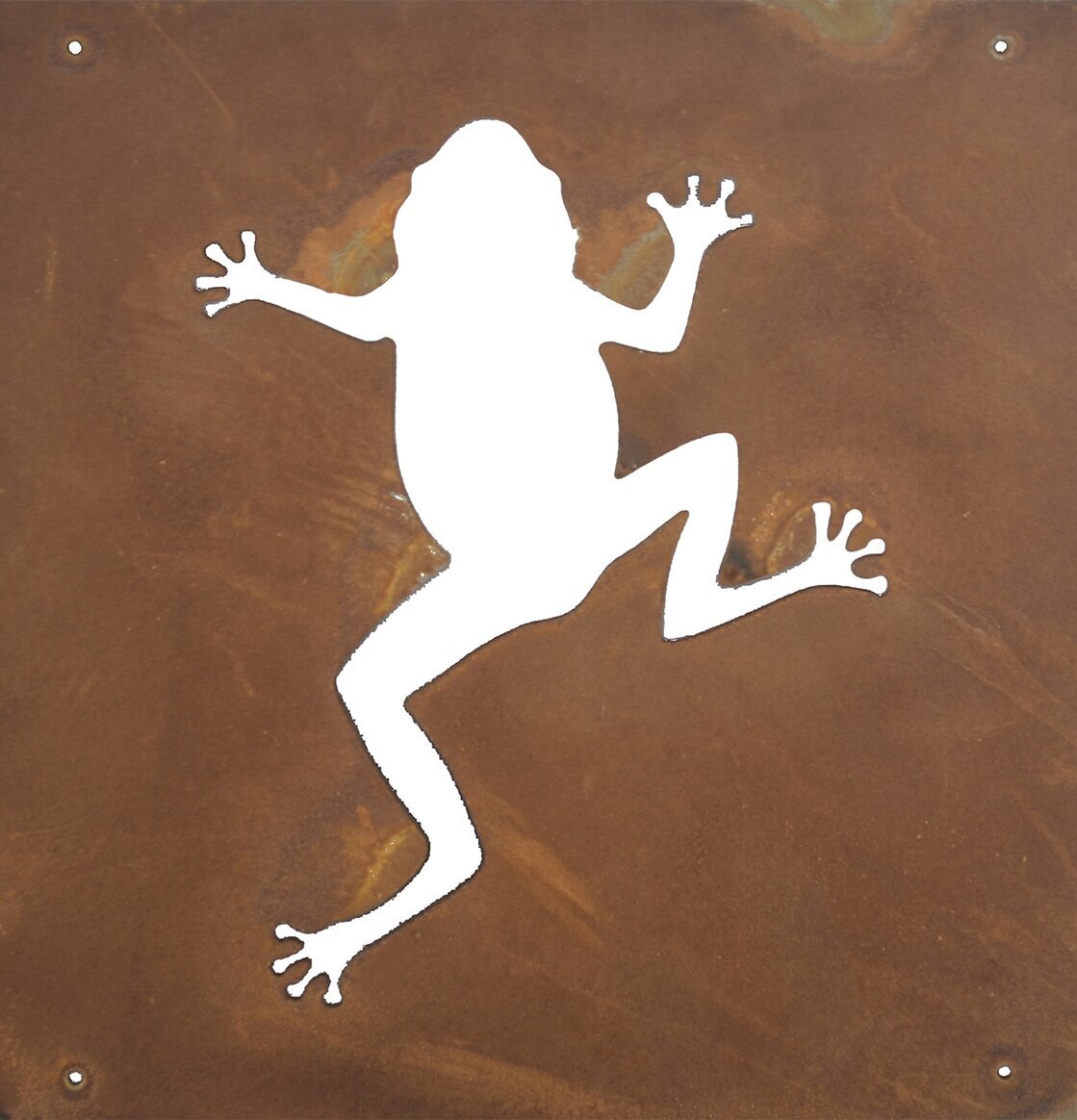 Skylt Groda (armeringsnät) från Lind Decoration, rostbrun