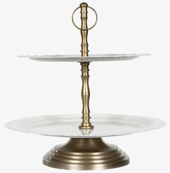 Bild av elegant våningsfat med emalj och metall