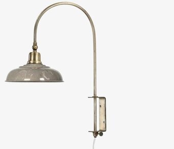 Bild av stilren och funktionell vägglampa i greige