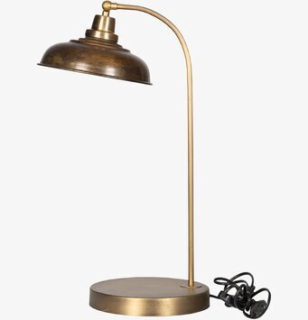 Bild av en klassisk bordslampa i antikbrun design