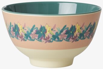 Bild av dekorativ keramikskål med blommönster