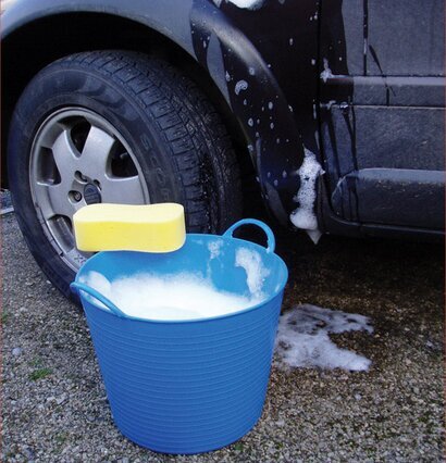 Tubtrugs Förvaringshink Orange med vatten och skum