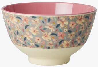 Bild av färgglad skål med blommönster och stabil bas