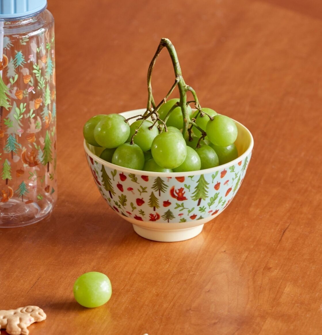 Liten Skål Blue Happy Forest Print från Rice med druvor