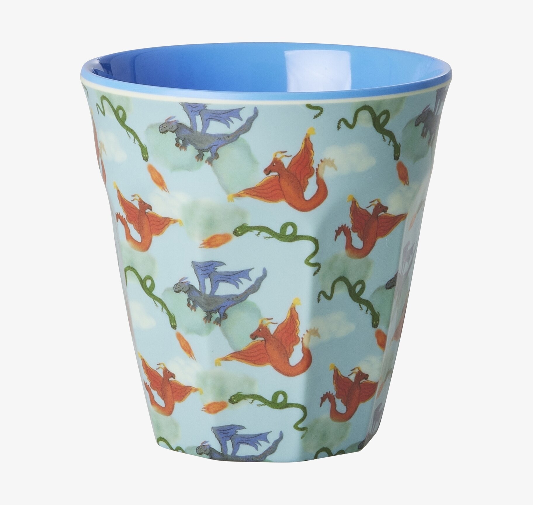 Melaminmugg Dragon Print från Rice med färgglada drakar