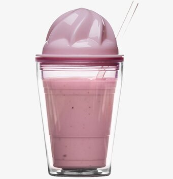 Bild av färgglad och funktionell milkshake-behållare