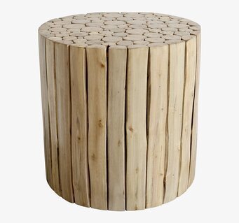 Bild av rustik pall med naturlig estetik och design