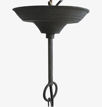 Bild av industriell taklampa i antiksvart design