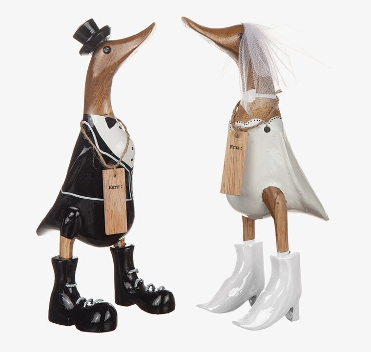 Anka Brudpar Herr & Fru från Different Design i trä